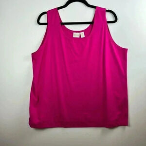 CHICO’S SZ 4 HOT PINK EUC 92% Nylon 8% spandex tank top